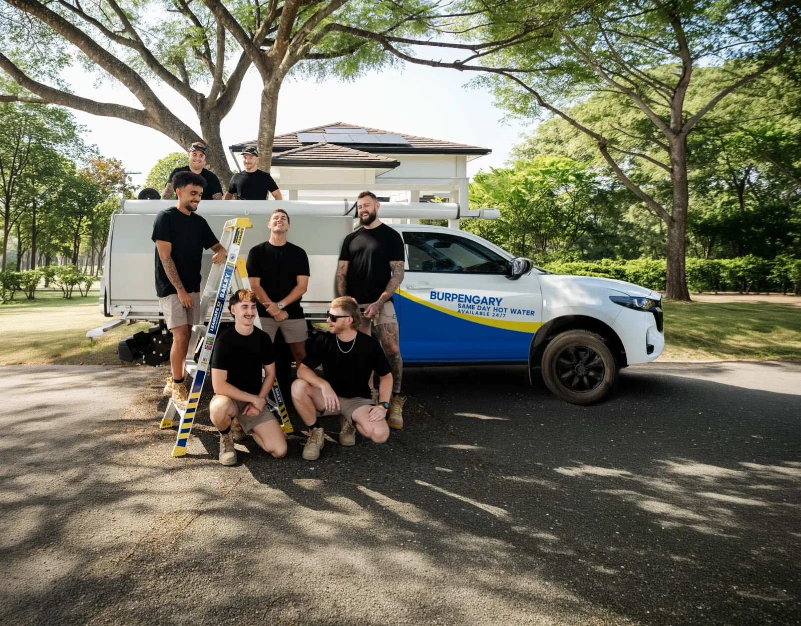 Burpengary Same Day Hot Water team and ute